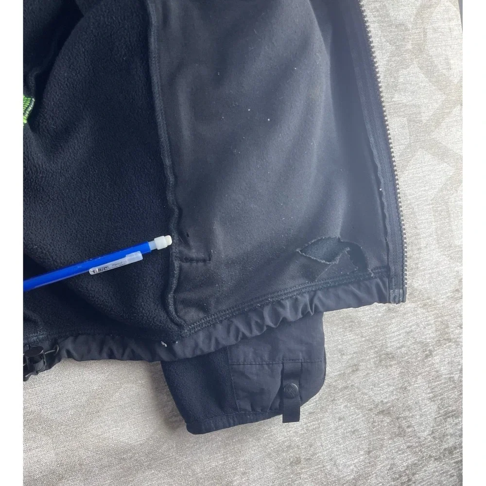 The North Face Denali 2 Women XL Black Hooded Fleece Jacket Recycled Nylon - Picture 8 of 9